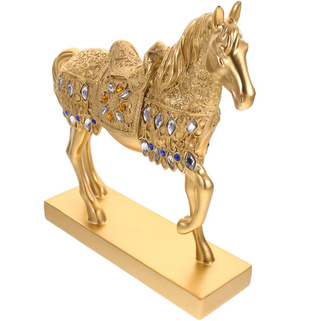 resin standing horse statue for shelf decor ornament