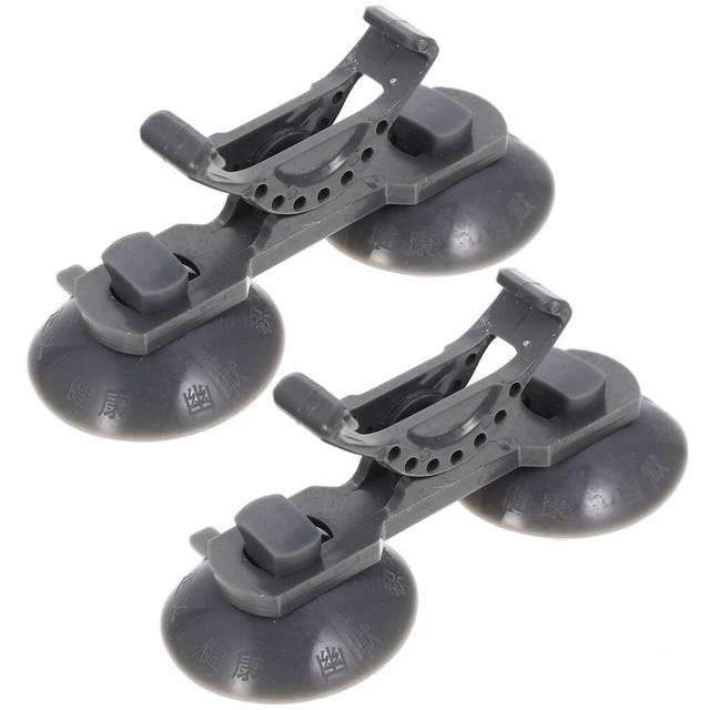 2pcs grey plastic fish tank lamp brackets for water plant lights