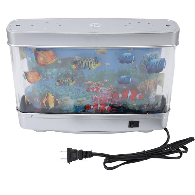 (EU Plug, Voltage: 220V) Aquarium Lamp Moving Pictures Night Light US Plug 110V