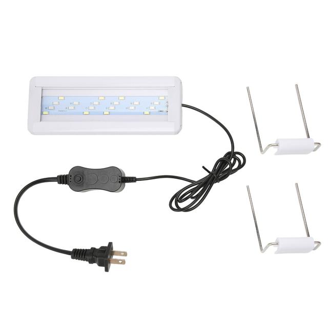 (UK Plug 220V) LED Aquarium Light Acrylic Slim Heat Dissipation Color Changing 110V
