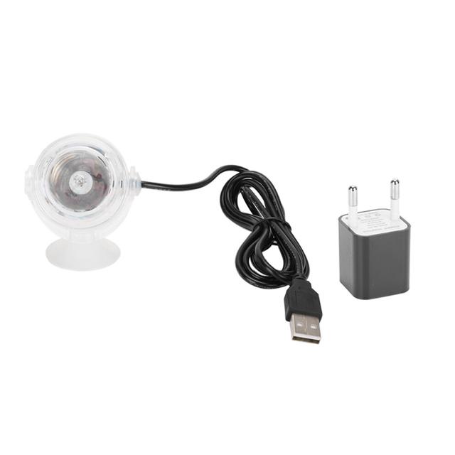 (White EU Plug) Plastic LED Aquarium Night Light Gradient Waterproof