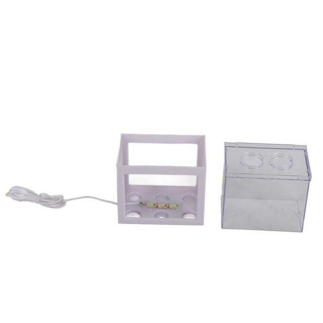 Mini Aquarium USB LED Light Lamp Fish Tank Decor (White)