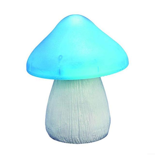 Solar Garden Lights Mushroom Style Solar Powered LED Lamp Waterproof Resin Light Stake Blue For Yard Pathway Lawn Walkway
