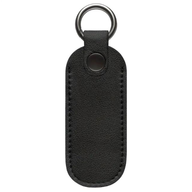Flash Drive Case PU Leather Keyring Holder, USB Memory Stick Pouch, Portable Travel Carry Case, Black