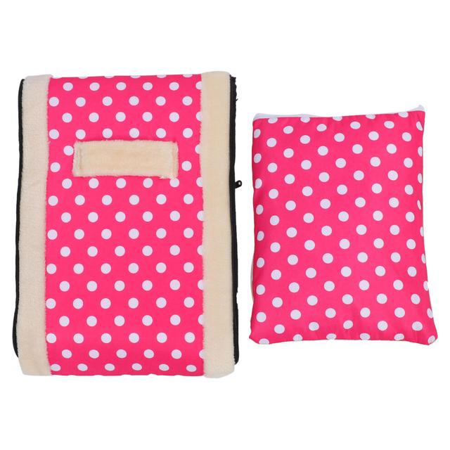 Portable Pet Dog House Semi Enclosed Oxford Cozy Bed for Cat Winter