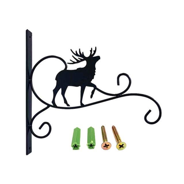 Unique Design Hanging Plant Bracket, Heavy Duty Steel Construction Wrought Iron Hook for Flower Pots, Decorative Plants, Garden Patio Lawn Indoor Outd