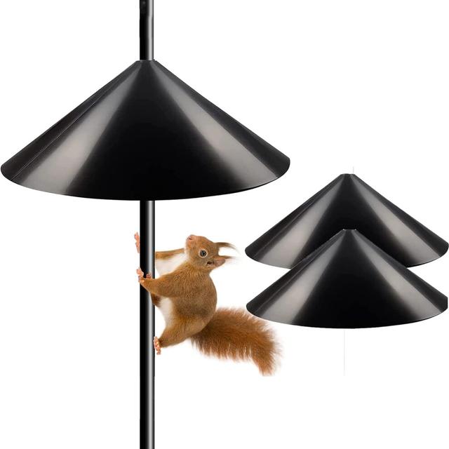 Rustproof Design Squirrel Guard for Outdoor Poles, Easy Assembly with Wide Diameter Baffle, Durable PP Material and Rotatable Design, Smooth Slippery