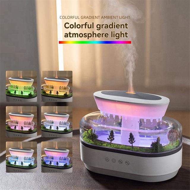 Landscape Aromatherapy Machine with Humidifier and LED Atmosphere Light for Home Bedroom European Regulations UK Plug