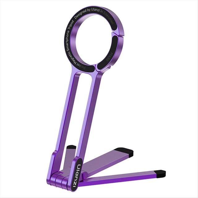 MA30 Carabiner-Mounted Phone Mount Dual-Sided Magnet Tripod Desk Mount for Video Light Outdoor Travel Vlog Livestreaming