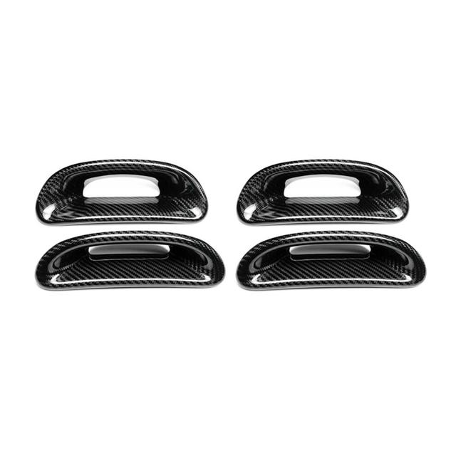 Car Sport Seat Back Trim Cover Carbon Fiber Interior Accessories for 595 695