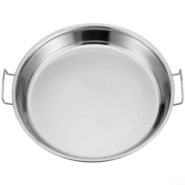 Stainless Steel Grill and Pizza Pan With Handle For Oven And Grill Use 2638 Cm Silver