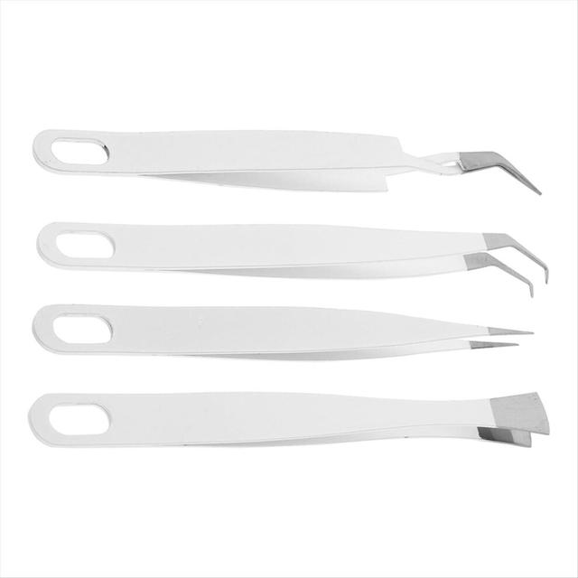 4Pcs Stainless Steel Tweezers Set