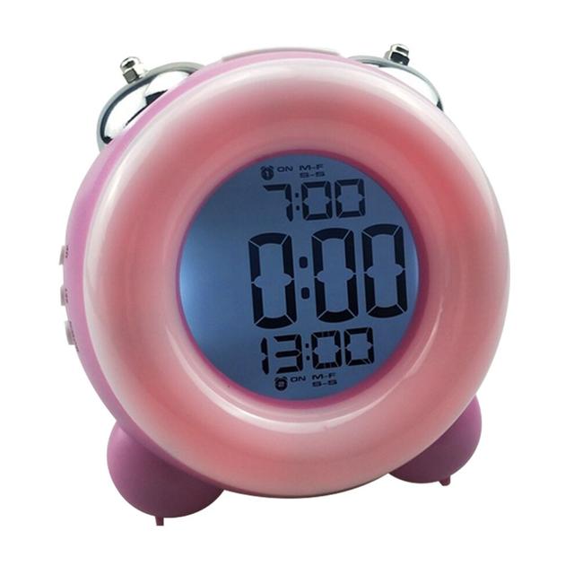 Dreamweaver Retro, Modern Digital Alarm Clock with Night Light, Mute & Radiation-Free for Healthy Living, Twin Bell Design for Toddlers Sleep Training