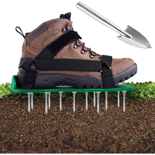 Fully Assembled Lawn Aerator Shoes, Economical Durable Heavy Duty Spiked Sandals with Professional Grade Aeration for Quick Convenient Lawn Care