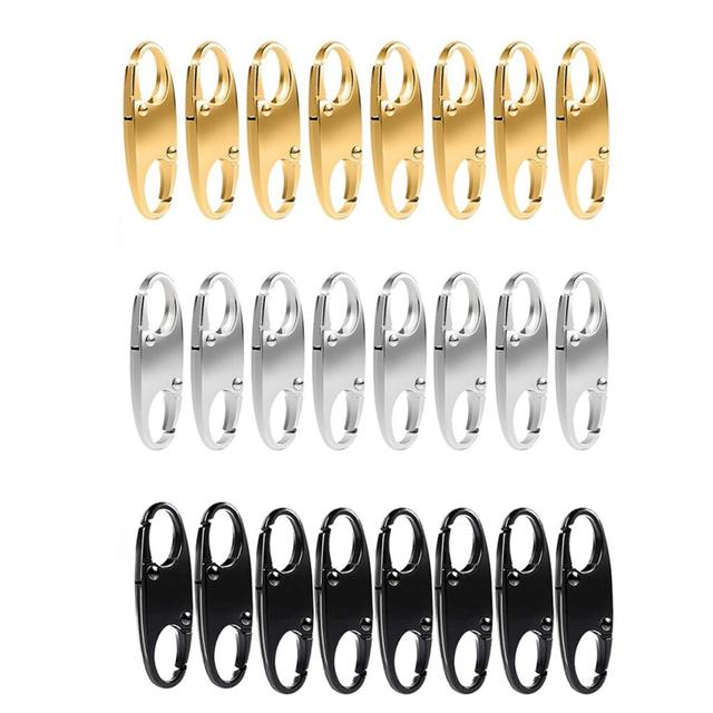 24 Pcs Zipper Clips Dual Opening Design Zipper Locks Carabiner Clip for Backpack Purse Luggage Suitcase