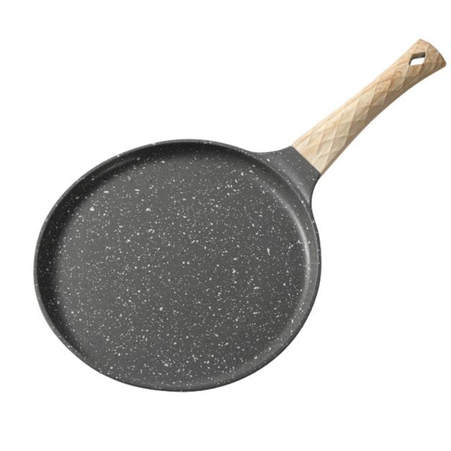 Granite Non-Stick Crepe Pan, 9.5 Inch Dosa Maker with Magnetized Base, Induction Compatible, Aluminum Casting Process for Easy Handling