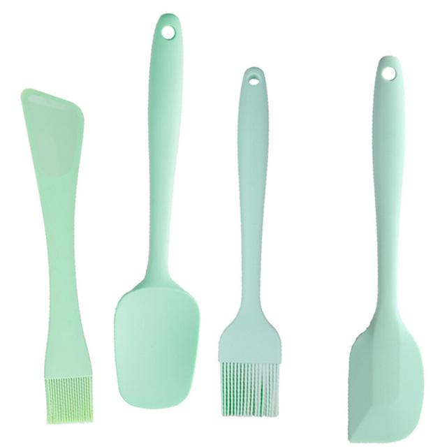 Silicone Spatula Set for Non-Stick Cookware, Durable Design Heat Resistant Premium Quality Silicone, Perfect for Cooking, Baking, and Serving Needs