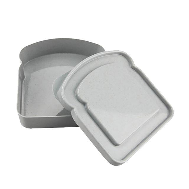 Reusable Sandwich Holder with Lid, Easy To Clean Sandwich Containers for Lunch Boxes, Dishwasher Safe Plastic Toast Box, Multifunctional Bread Box for