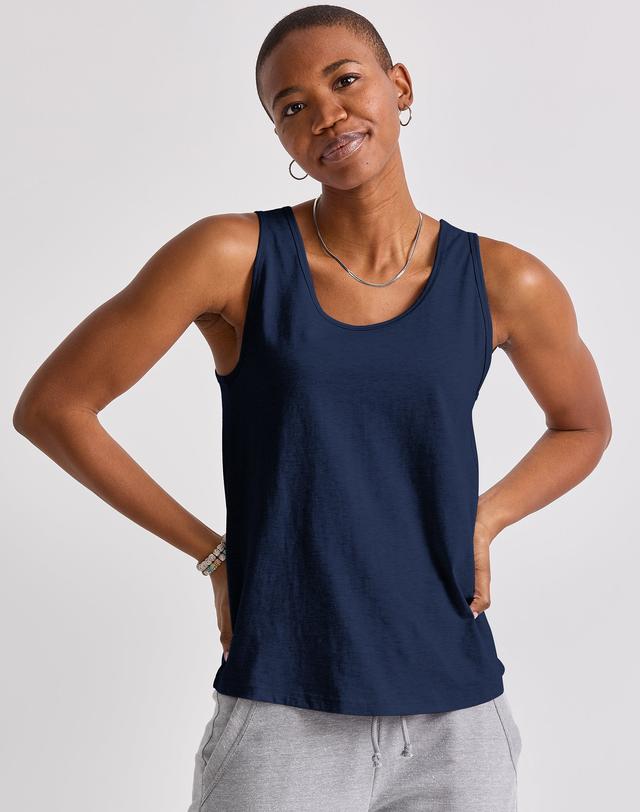 Hanes Originals Women's Tri-Blend Tank Athletic Navy Heather XL