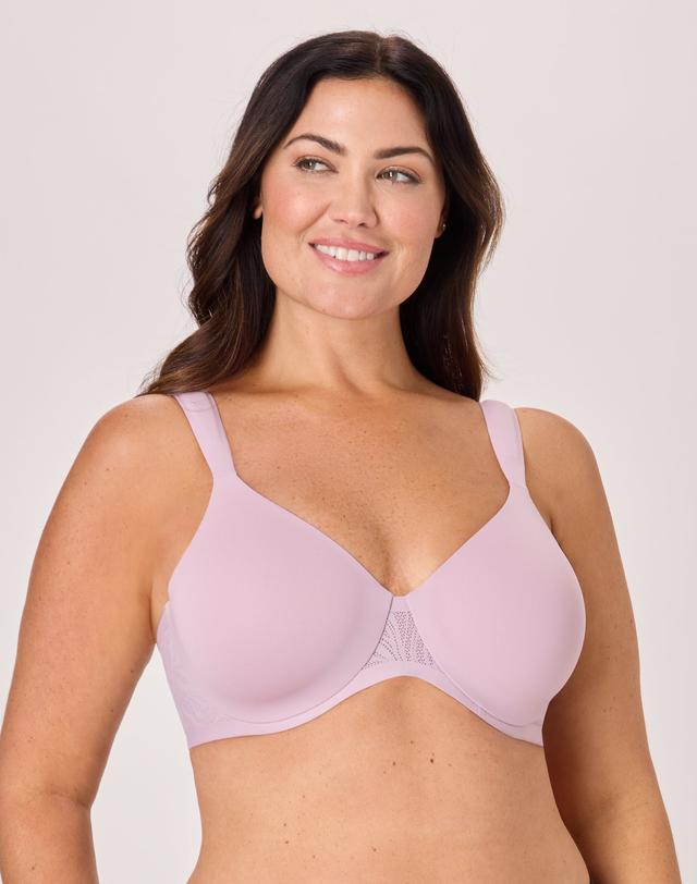 Bali's Coolest Smoothing Underwire T-Shirt Bra Purple Mauve 36D Women's