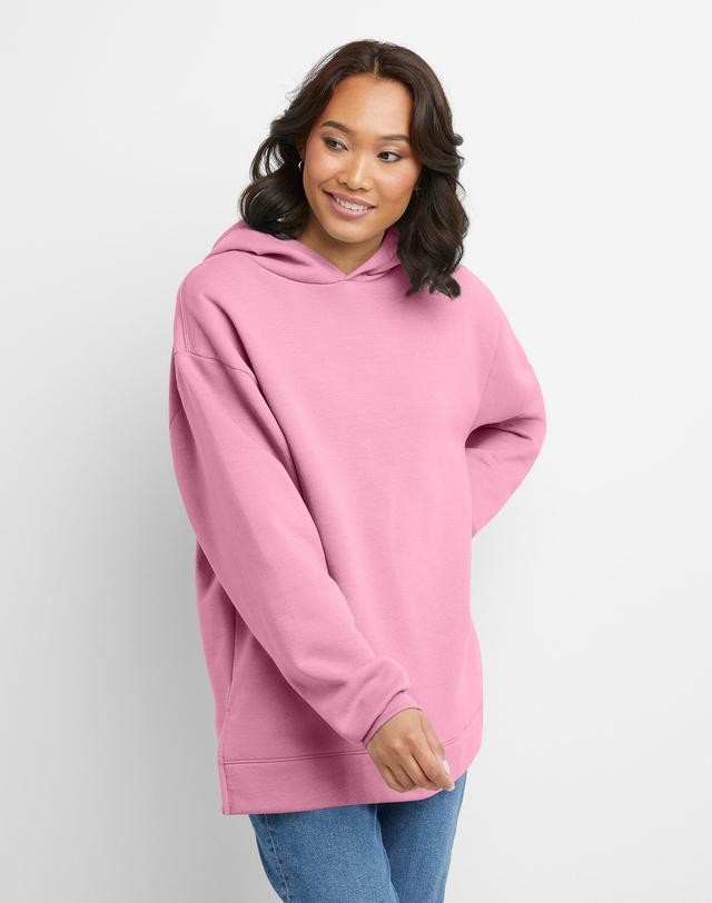 Hanes EcoSmart Women's Fleece Hoodie Spirited Pink M