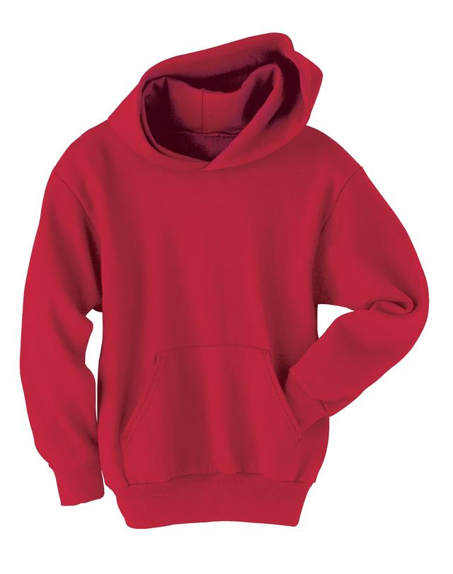 Hanes EcoSmart Kids' Hoodie Deep Red S