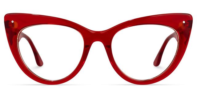 Akua - Chic Red Cat-Eye Frames Women Glasses