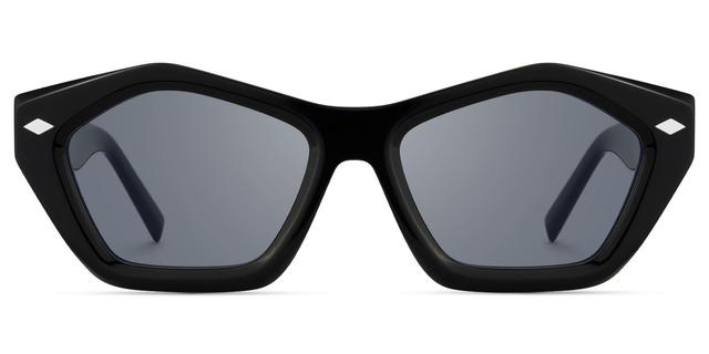 Chiclyn - Geometric Black Sunglasses
