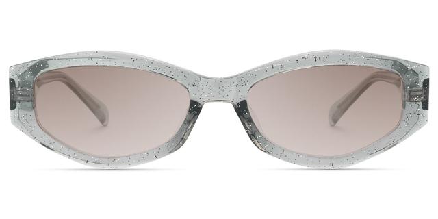 Vesper - Geometric Blue Sunglasses