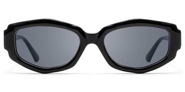 Spire - Geometric Black Sunglasses
