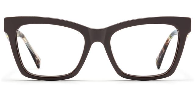 Vibranium - Rectangle Brown Eyeglasses