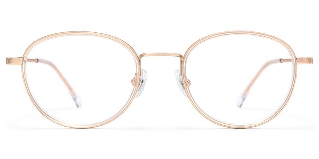 Harlow - Oval Gold Eyeglasses
