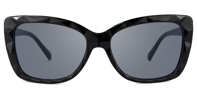 Letitia - Rectangle Black Sunglasses