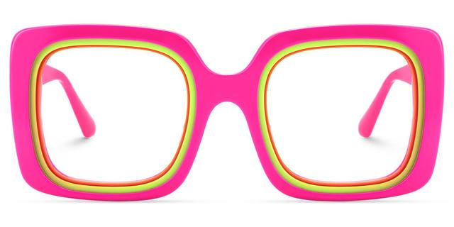 Esadowa - Square Pink Eyeglasses