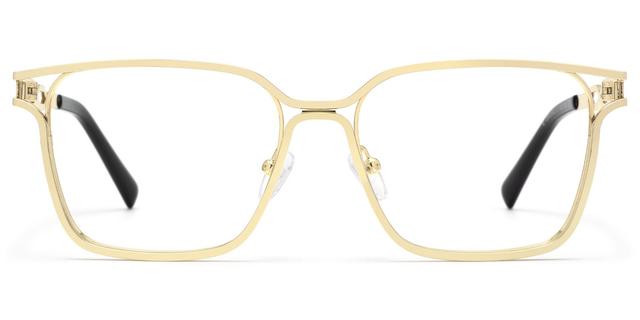 Frenzy - Rectangle Gold Eyeglasses
