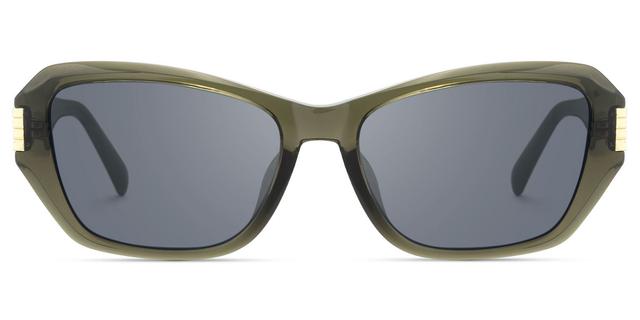 Flicker - Geometric Green Sunglasses