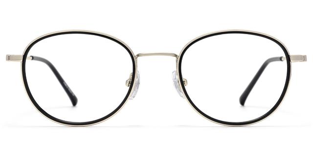 Harlow - Oval Black Eyeglasses