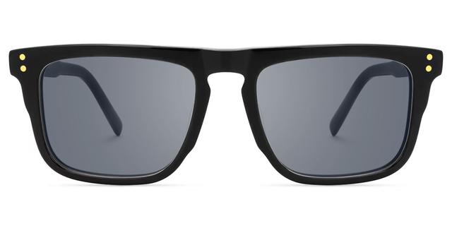 Charlotte - Rectangle Black Sunglasses