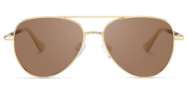 Joni - Aviator Gold Sunglasses