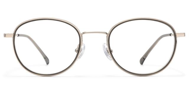 Harlow - Oval Gray Eyeglasses