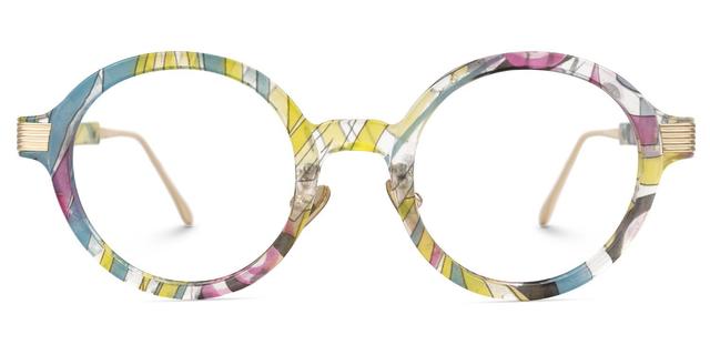 Dylan - Round Multicolor Eyeglasses