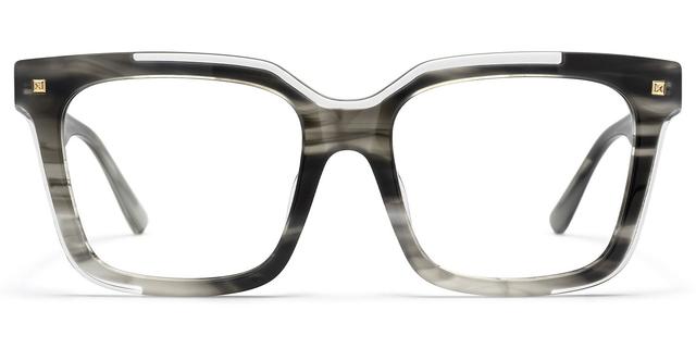 Taffeta - Square Silver Eyeglasses