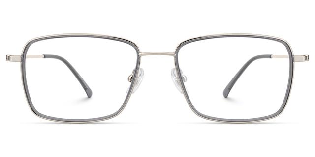 Marlene - Rectangle Grey Eyeglasses