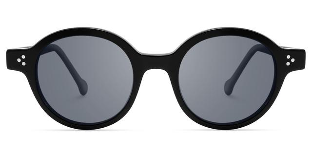 Obsidian - Round Black Sunglasses