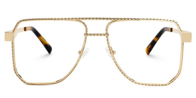 Fidelina - Aviator Gold Eyeglasses