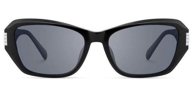 Flicker - Geometric Black Sunglasses