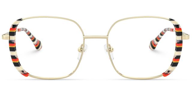 Milana - Square Black/Red Eyeglasses