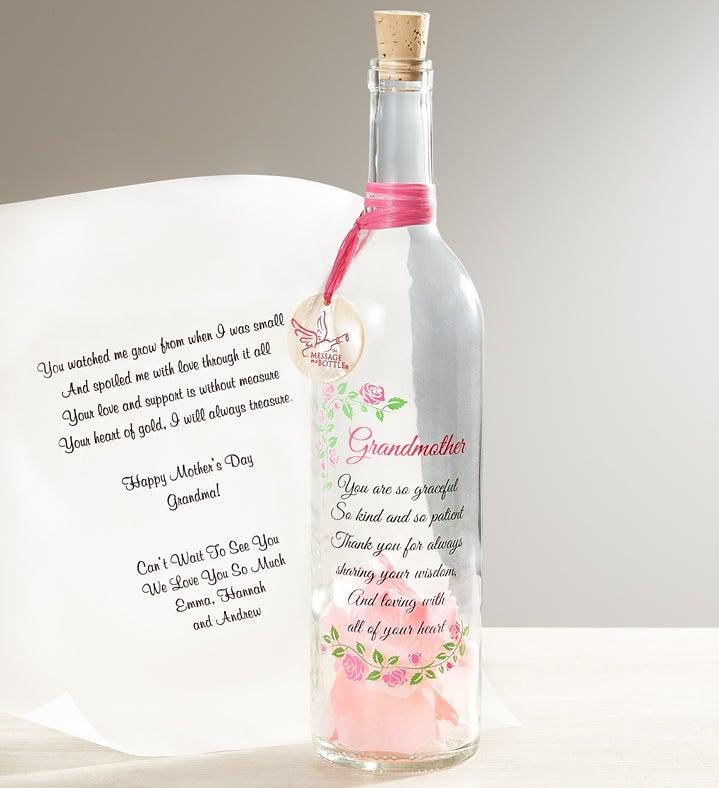 1-800-Flowers Seasonal Gift Delivery Personalized Message In A Bottle Mother's Day "Grandmother's Love" Scroll