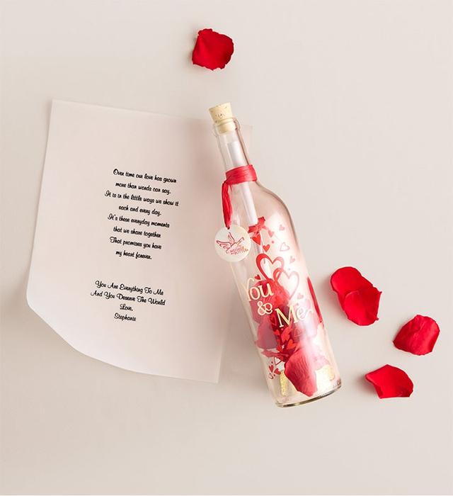 1-800-Flowers Seasonal Gift Delivery Message In A Bottle 'You & Me' True Love Scroll
