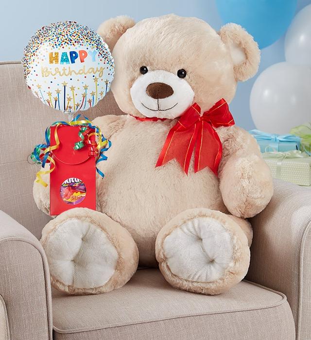 1-800-Flowers Everyday Gift Delivery Lotsa Love Big Bear For Birthday Bear W/ Candy & Balloon